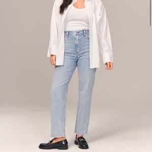 Abercrombie Curve love ultra high-rise ankle straight jean size 25, regular